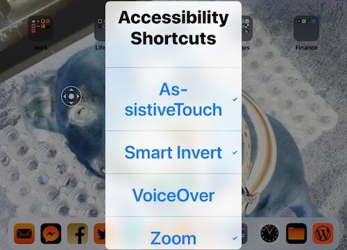 Screenshot - Accessibility Shortcuts