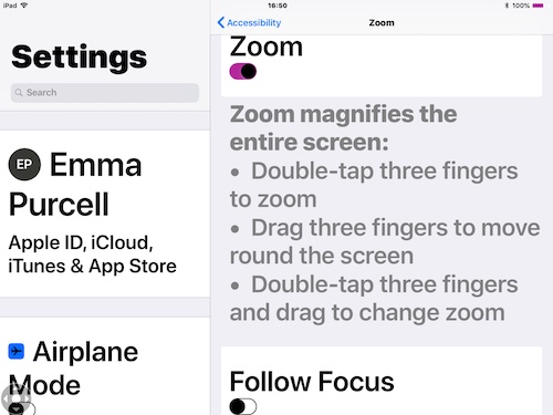 Screenshot - Settings, Zoom