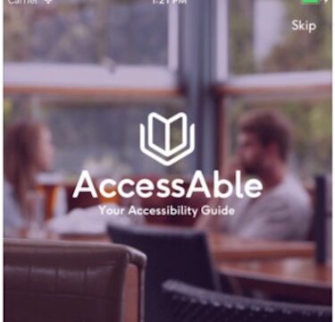AccessAble app homepage