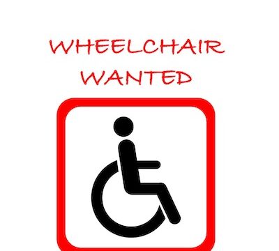 Wheelchair wanted with disabled symbol