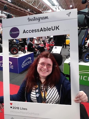 Emma Purcell with AccessAble at Naidex 2019