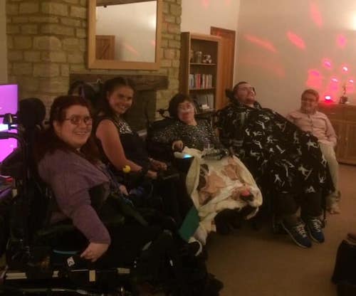 Emma, Lottie, Steph, Ryan and Paul at Steph's birthday party