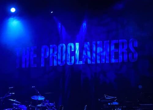 The Proclaimers stage sign at Mayflower Theatre